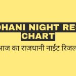 Rajdhani Night Result Chart Today
